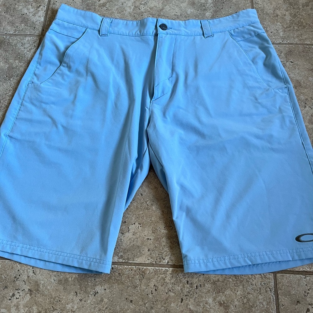 Oakley Light Blue and Gray Shorts